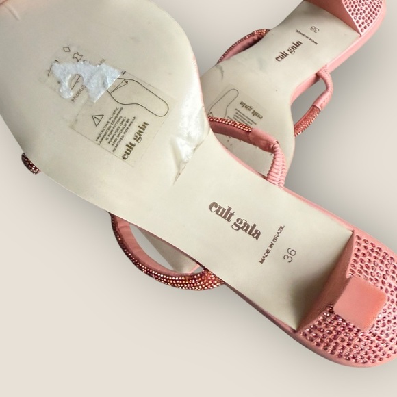 Cult Gaia | Rhinestone-Embellished 50mm Sandals | Size 36 | Pink - Picture 7 of 15